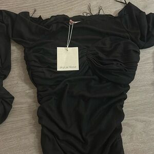Skylar Rose Black Top NWT mesh see through